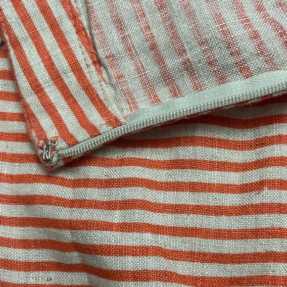 Ann Taylor LOFT Pink and Orange Striped Linen Skirt - Picture 7 of 9